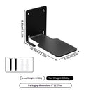 2 PCS Black Invisible Floating Bookshelf, Heavy-Duty Hanging Bookshelves, Constructed Wall Mounted Hidden Bookshelf with Mounting Hardware