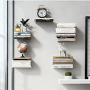2 PCS Black Invisible Floating Bookshelf, Heavy-Duty Hanging Bookshelves, Constructed Wall Mounted Hidden Bookshelf with Mounting Hardware