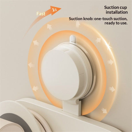 Hair Dryer Holder Wall Mounted, Hair Dryer Organizer Self Adhesive Compatible with Blow Dryer BlowDryer Holder Wall Mounted for Bathroom milky white