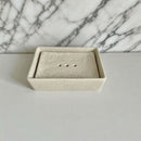 Natural Soap Dish/Facial Sponge Holder/Bathroom Makeup Sponge Tray with Draining Hole (sand yellow,Only soap box)