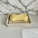 Natural Soap Dish/Facial Sponge Holder/Bathroom Makeup Sponge Tray with Draining Hole (sand yellow,Only soap box)