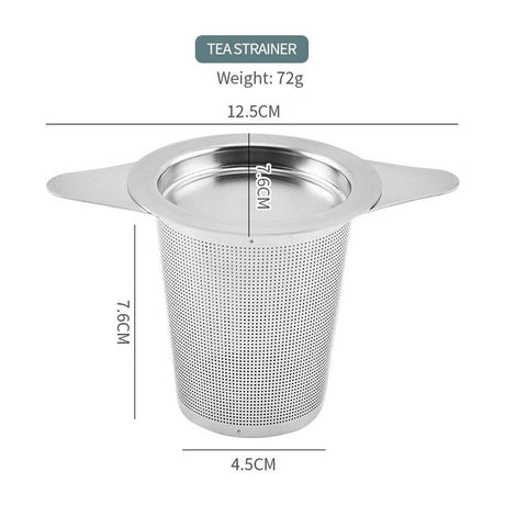 2 pack Tea Infuser for Loose Leaf Tea,Stainless Steel Tea Infuser with Handles,Extra Fine Mesh Tea Strainers Filter Fine Tea Leaves Effectively,Fits TeaPots/Mugs