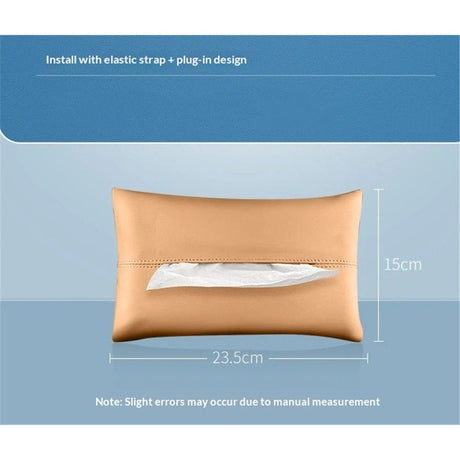 2 pack all Car Tissue Holder, Premium Microsuede Sun Visor Napkin Dispenser, Wipes Case for Backseat, Vehicle Accessories (Camel Brown)