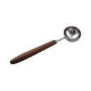 Retro Stainless Steel Coffee Spoon With Black Walnut Handle,Measuring Spoon Walnut handle spoon(1, Small)