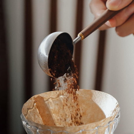 Retro Stainless Steel Coffee Spoon With Black Walnut Handle,Measuring Spoon Walnut handle spoon(1, Small)
