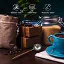 Retro Stainless Steel Coffee Spoon With Black Walnut Handle,Measuring Spoon Walnut handle spoon(1, Small)