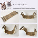Chinchilla Wooden Ladder Bridge Platform Toy, Suspension Bridge, Small Animal Climbing Toys for Hamsters Sugar Glider Squirrel Gerbils Rat and Other Small Animals