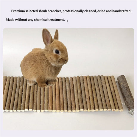 Chinchilla Wooden Ladder Bridge Platform Toy, Suspension Bridge, Small Animal Climbing Toys for Hamsters Sugar Glider Squirrel Gerbils Rat and Other Small Animals