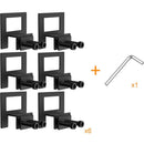 Non Slip Mattress Gaskets for Metal Bed Frame, Mattress Holder in Place Gripper, Adjustable Mattress Retainer Bar, Keep Mattress from Sliding Gripper, 6 PCS, Black