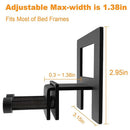 Non Slip Mattress Gaskets for Metal Bed Frame, Mattress Holder in Place Gripper, Adjustable Mattress Retainer Bar, Keep Mattress from Sliding Gripper, 6 PCS, Black