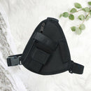 Chest Rig Bag Adjustable, Walkie Talkie Portable Vest Chest Bag Pouch Black with Adjustable Strap Chest Bag for Men Women Night Running Exercise Hiking（black）