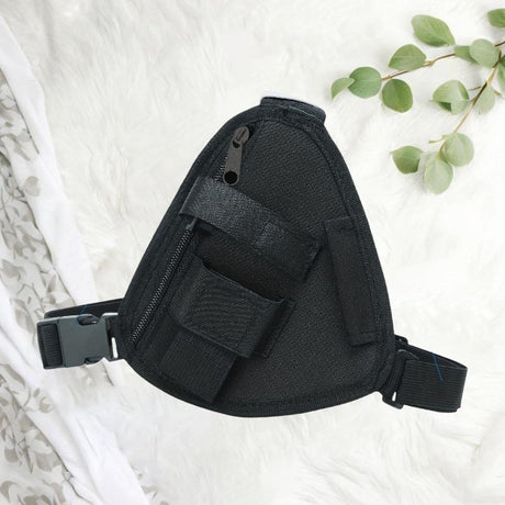 Chest Rig Bag Adjustable, Walkie Talkie Portable Vest Chest Bag Pouch Black with Adjustable Strap Chest Bag for Men Women Night Running Exercise Hiking（black）