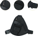 Chest Rig Bag Adjustable, Walkie Talkie Portable Vest Chest Bag Pouch Black with Adjustable Strap Chest Bag for Men Women Night Running Exercise Hiking（black）