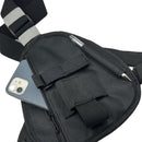 Chest Rig Bag Adjustable, Walkie Talkie Portable Vest Chest Bag Pouch Black with Adjustable Strap Chest Bag for Men Women Night Running Exercise Hiking（black）