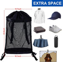 Golf Push Cart Storage Bag,Golf Cart Organizer, Backside Extension Storage Bag,Closure Push Cart Net Mesh Accessories（black 60x41cm）