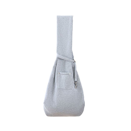 Adjustable Dog Carrier Sling - Hand-Free Dog Carriers for Small Dogs and Cats, Puppy Sling Carrier with Zipper Purse Pocket, Travel Safety Harness, Puppy Essentials (Gray)