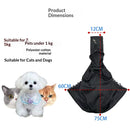 Adjustable Dog Carrier Sling - Hand-Free Dog Carriers for Small Dogs and Cats, Puppy Sling Carrier with Zipper Purse Pocket, Travel Safety Harness, Puppy Essentials (Gray)