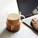 Teapot Warmer,Durable Tea Warmer for Heating Tea, Coffee, Milk & Food, Made Aluminum & Wood, Compatible with Most Standard Teapots
