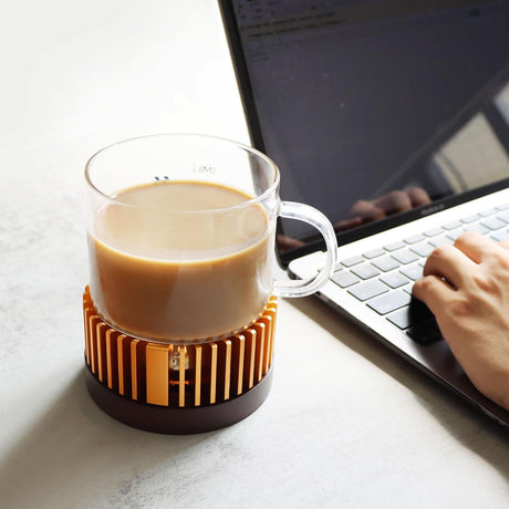 Teapot Warmer,Durable Tea Warmer for Heating Tea, Coffee, Milk & Food, Made Aluminum & Wood, Compatible with Most Standard Teapots