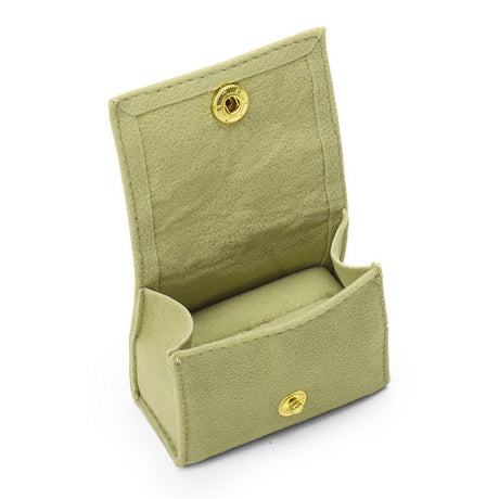 2pcs Compact Ring Box with Plush Interior and Exterior - Keep Your Rings Safe and Stylish On-The-Go. Ideal Gift for Women, Wife, Mom, Daughter, and Friends(Green)