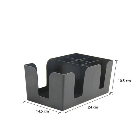 Multi functional tissue box, bar counter, straw box, storage mixing bar, storage box, KTV storage box（Black）