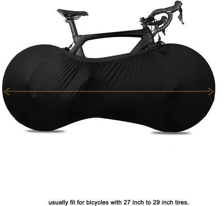 Bike Wheel Cover Indoor Dust-Proof and High Elasticity Bicycle Wheel Bag mountain bike protective cover, outdoor（Half Pack Black）