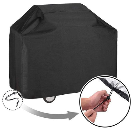 Grill Cover, BBQ Gas Grill Cover for Outdoor Grill, Waterproof, Anti-UV, Rip-Proof, Fade Resistant Material, Barbecue Cover Black 100*66*80cm