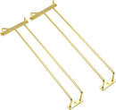 35cm Gold Wine Glass Rack, Under Cabinet Wine Glass Holder Stainless Steel Stemware Rack - Hanging Stemware Holder for Cabinet Kitchen Bar, Set of 2