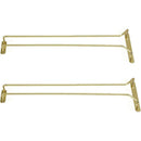 35cm Gold Wine Glass Rack, Under Cabinet Wine Glass Holder Stainless Steel Stemware Rack - Hanging Stemware Holder for Cabinet Kitchen Bar, Set of 2