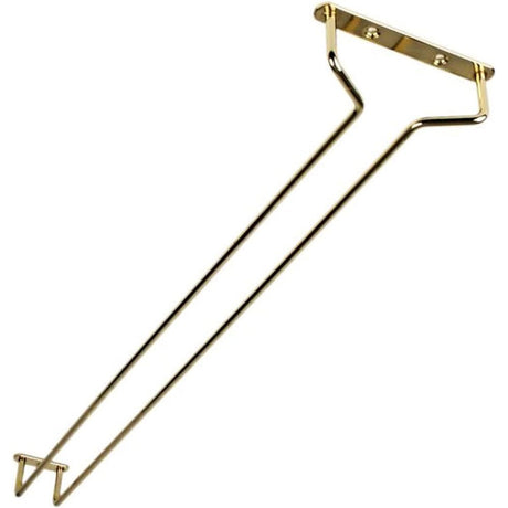 35cm Gold Wine Glass Rack, Under Cabinet Wine Glass Holder Stainless Steel Stemware Rack - Hanging Stemware Holder for Cabinet Kitchen Bar, Set of 2