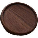 Wooden Black Round Tea Cup Tray Home Serving Plate Tea Coasters for Coffee Wooden for Drinks Bottom for Drinking Cup Coaster Wood 1Pcs（carbon black）