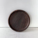 Wooden Black Round Tea Cup Tray Home Serving Plate Tea Coasters for Coffee Wooden for Drinks Bottom for Drinking Cup Coaster Wood 1Pcs（carbon black）