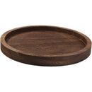 Wooden Black Round Tea Cup Tray Home Serving Plate Tea Coasters for Coffee Wooden for Drinks Bottom for Drinking Cup Coaster Wood 1Pcs（carbon black）