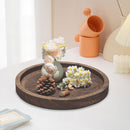 Wooden Black Round Tea Cup Tray Home Serving Plate Tea Coasters for Coffee Wooden for Drinks Bottom for Drinking Cup Coaster Wood 1Pcs（carbon black）