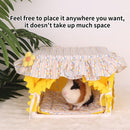 Dutch Pig Tunnel House Hamster Avoidance House Manufacturer Direct Sales Four Seasons Tassel Dutch Pig Nest (Yellow small）