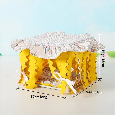 Dutch Pig Tunnel House Hamster Avoidance House Manufacturer Direct Sales Four Seasons Tassel Dutch Pig Nest (Yellow small）