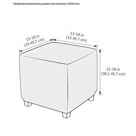 Waterproof  Cover Square Storage  Jacquard Stretch Footrest Foot Stool Cover Square Folding Storage Stool Protector with Elastic Band  Pink