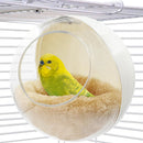 Bird Nest for Cage Bite-Resistant, Washable Clear Observation Small Bird House Hanging, Warm Birds Bed Plush Hut, Parakeet Nest to Lay Eggs Breeding Sleeping（white）