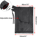 Blower Bag Black Leaf Vacuum Bag Leaf Blower Replacement Bag , Adjustable Leaf Blower Mulcher Bag Bottom Debris Zipper Bag Fallen Leaves Collection Bag 420D