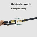 Dog Collar and Leash Set, Soft & Comfy Adjustable Dog Leash and Collar with Heavy Duty Metal Buckle for Small Medium Large Dogs Training & Walking ,Black