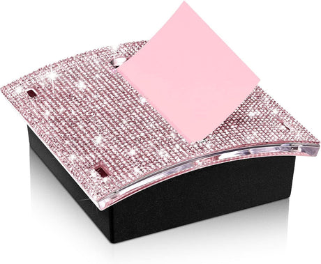 Self Stick Note Pad Holders  Pink Cute Note Holder Sticky Dispenser Extract sticky note box, plastic sticky note holder, easy to stick box, tissue box