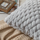 Pack of 2 Super Soft Cozy Decorative Throw Pillow Covers Fuzzy PlushCushion Cover Pillowcase for Sofa Couch Bed Livingroom 18x18 Inch Grey