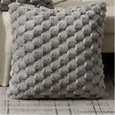 Pack of 2 Super Soft Cozy Decorative Throw Pillow Covers Fuzzy PlushCushion Cover Pillowcase for Sofa Couch Bed Livingroom 18x18 Inch Grey