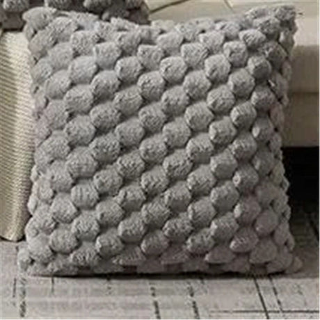 Pack of 2 Super Soft Cozy Decorative Throw Pillow Covers Fuzzy PlushCushion Cover Pillowcase for Sofa Couch Bed Livingroom 18x18 Inch Grey
