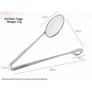 Stainless Steel Drain Oil Fried Food Strainer with Clip Fry Tool Oil Skimmer Food Clip Tong Filter Strainer Mesh