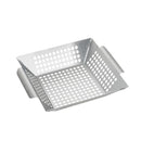 Stainless Steel Grill Basket Large - Grilling Basket for Traeger, Green Egg, Grills - Basket for Veggies, Kabobs, Fish, Chestnuts - （Round hole）
