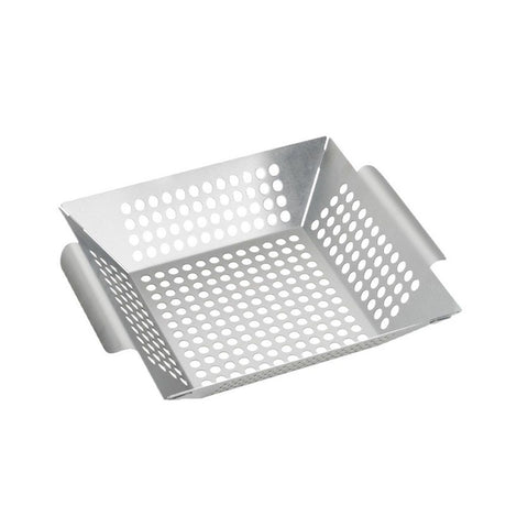 Stainless Steel Grill Basket Large - Grilling Basket for Traeger, Green Egg, Grills - Basket for Veggies, Kabobs, Fish, Chestnuts - （Round hole）