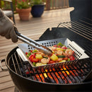 Stainless Steel Grill Basket Large - Grilling Basket for Traeger, Green Egg, Grills - Basket for Veggies, Kabobs, Fish, Chestnuts - （Round hole）