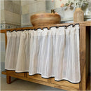 Cabinet Curtains Sink Skirt for Bathroom Kitchen Brown Stripes Cabinet Curtains for Classroom Home Farmhouse Rustic Drape Under Desk Privacy Drape for Laundry Room（30x150cm）