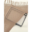 Women's Fringe Shrug Sweaters Shawl Front Warp Cardigan Hollow Out Knitted Shawl Wraps（khaki）